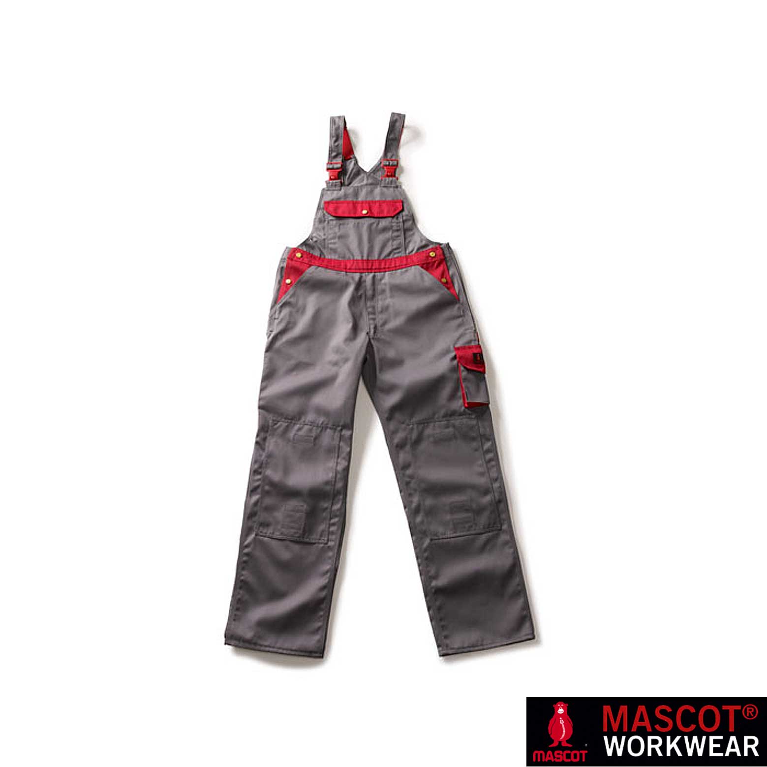 Mascot Latzhose MILANO anth./rot Gr. 54 lang -RP-