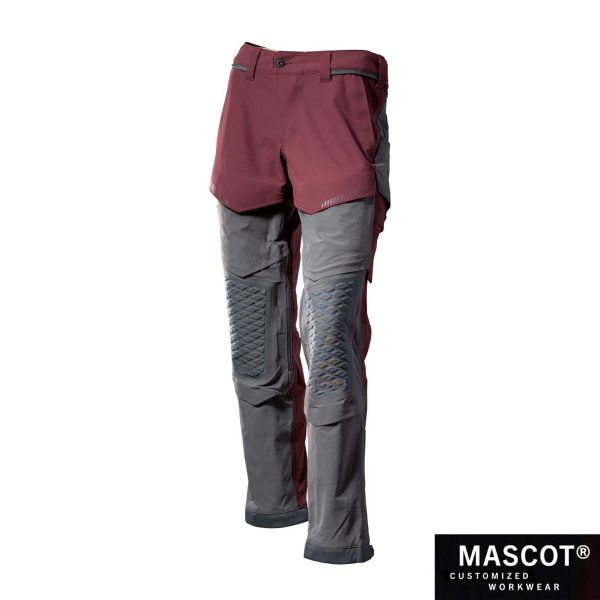 MASCOT® CUSTOMIZED Hose mit Knietaschen bordeaux/anthrazitgrau 22279