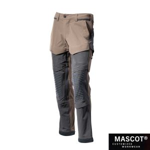 MASCOT® CUSTOMIZED Hose mit Knietaschen dunkel sandbeige/anthrazit 22279