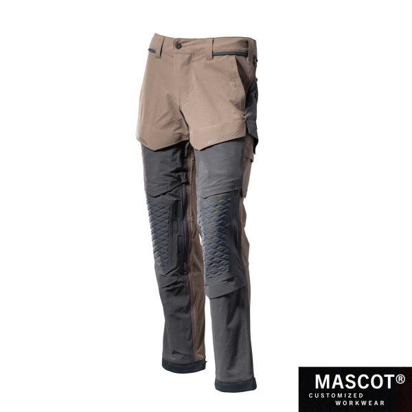 MASCOT® CUSTOMIZED Hose mit Knietaschen dunkel sandbeige/anthrazit 22279
