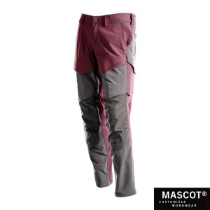 MASCOT® CUSTOMIZED Hose mit Knietaschen bordeaux/anthrazit 22379